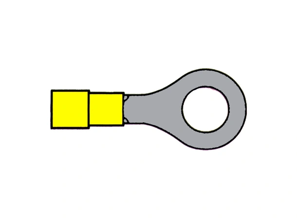 Ringsko gul - Ø6,4mm 10 stk
